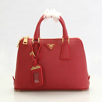 2014 Prada Saffiano Leather Small Two Handle Bag BL0838 red for sale